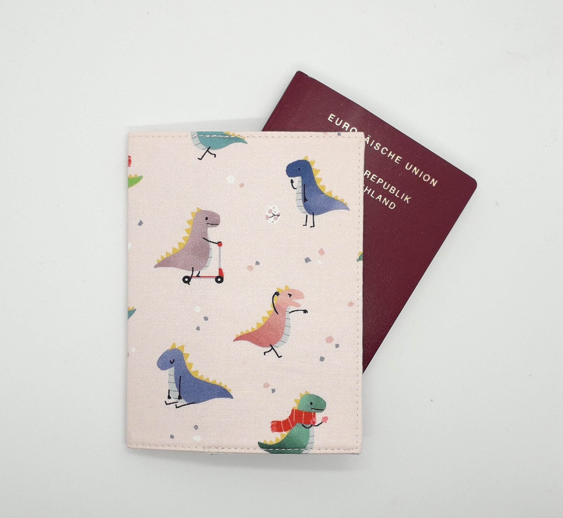 Playful Dinosaurs Passport Cover - Pink - Wild Abandon