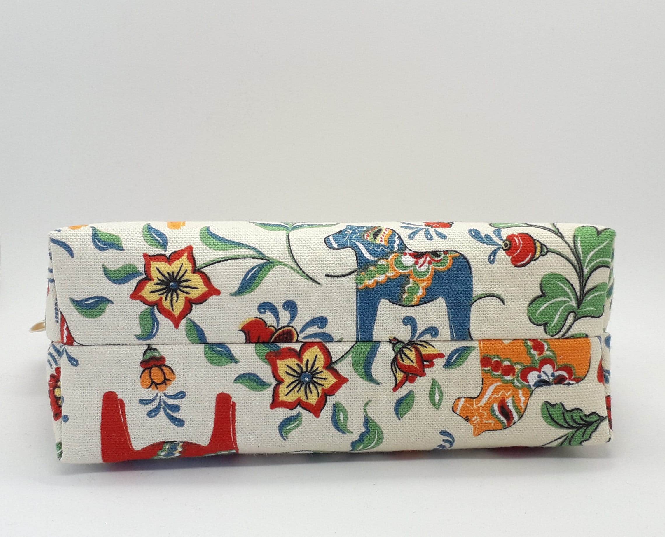 Dala Horse Ivory Zip Pouch - Wild Abandon