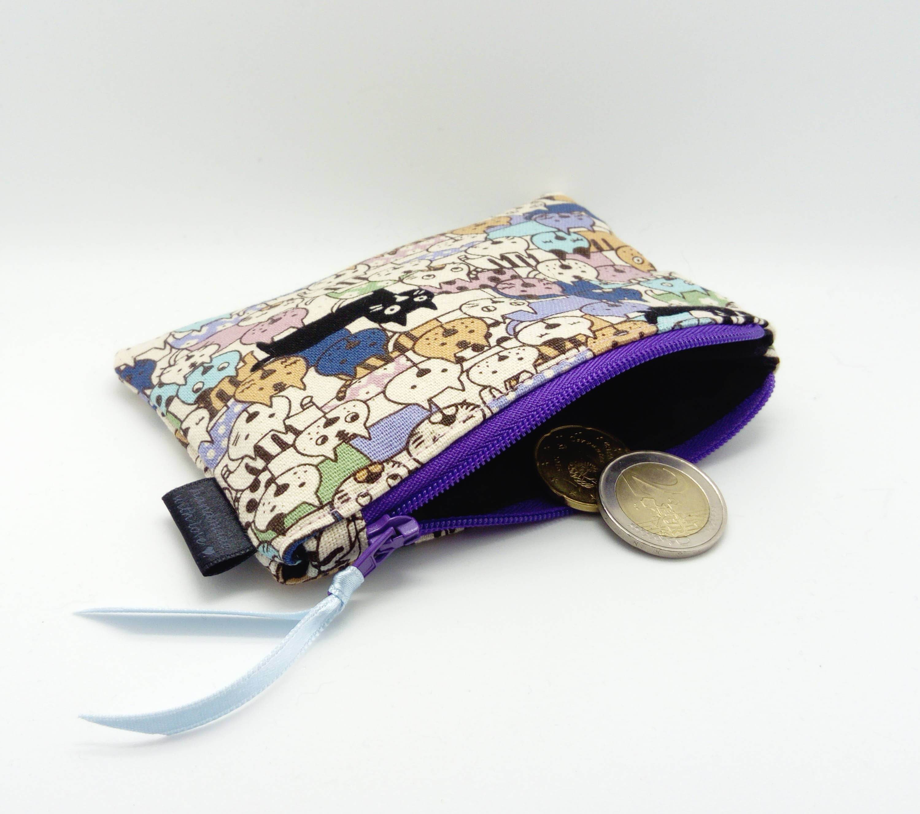 Purple Cat Gang Coin Purse - Wild Abandon
